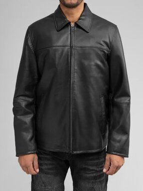 Obsidian Crest Men's Lambskin Leather Jacket